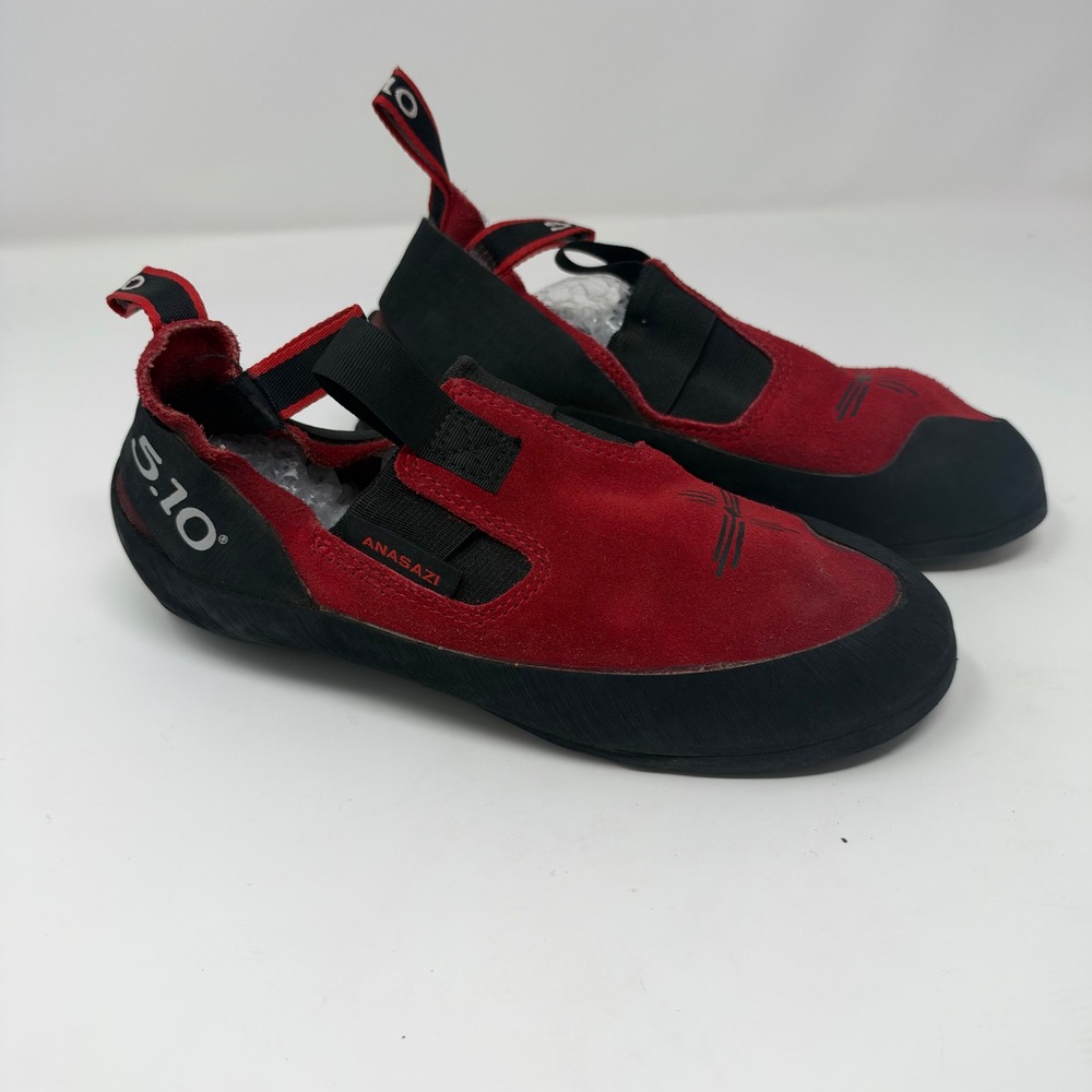 Five Ten Anasazi Climbing Shoes Mens 7 Women's 8.5 Red Slip On Stealth C4 USA
